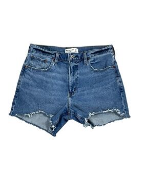 Abercrombie & Fitch The 4” Mom Short High Rise Distressed Denim Shorts Size 29/8